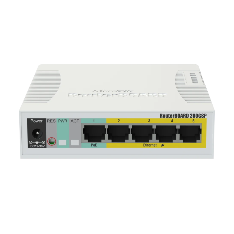 Комутатор MikroTik RB260GSP (CSS106-1G-4P-1S)